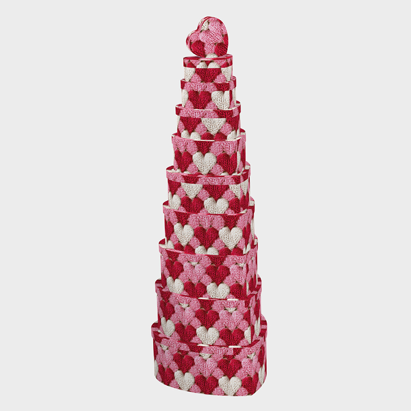 Boîte à bonbons décorative en carton en forme de cœur pour la Saint-Valentin 1001