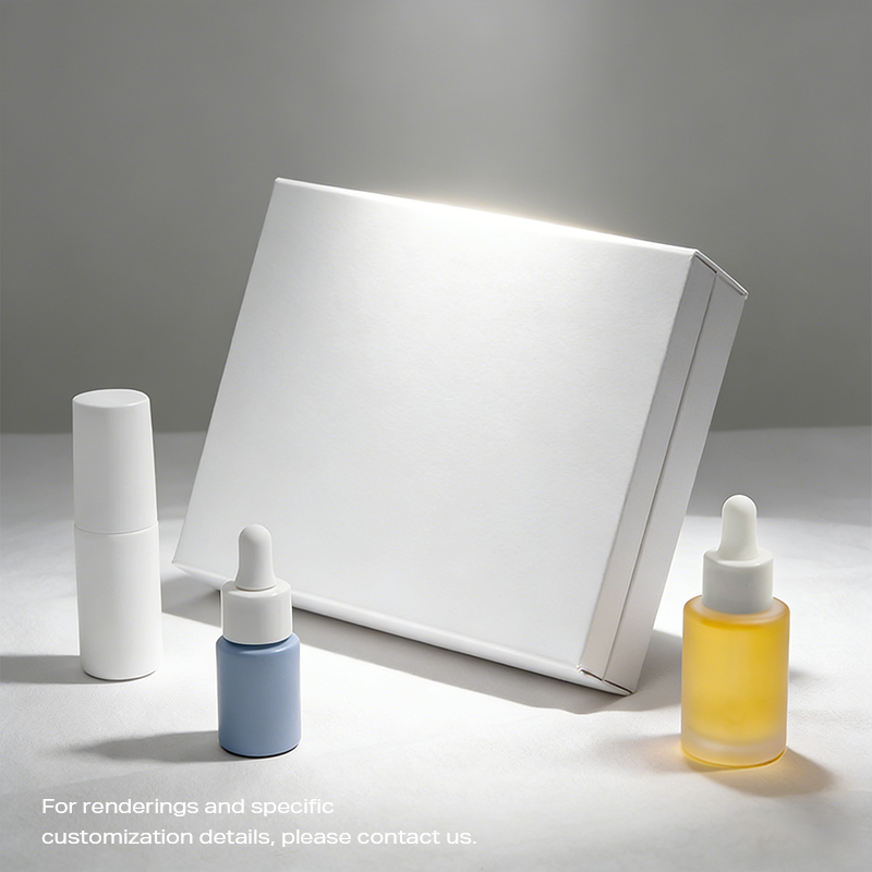 Coffret cadeau de soins de la peau blanc personnalisable SHC-02 avec impression d'images/logos