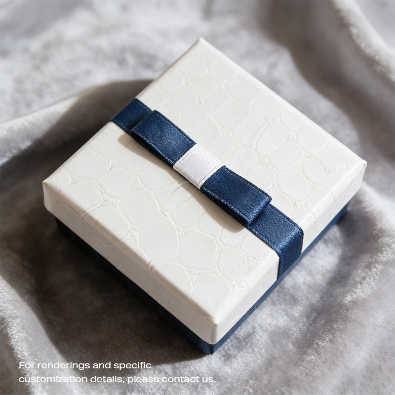 Coffret à bijoux carré de luxe bleu SHJGB-01